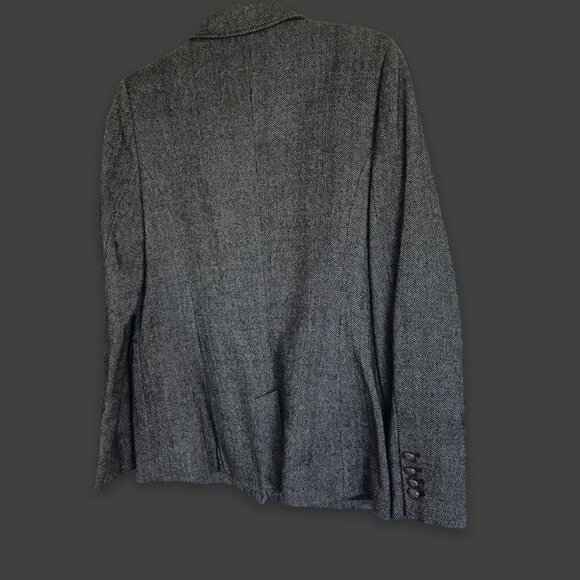 NWOT Willi Smith Women's Wool Blend Coat in Black Tweed Sz 12 Never Worn Pockets - Picture 2 of 5